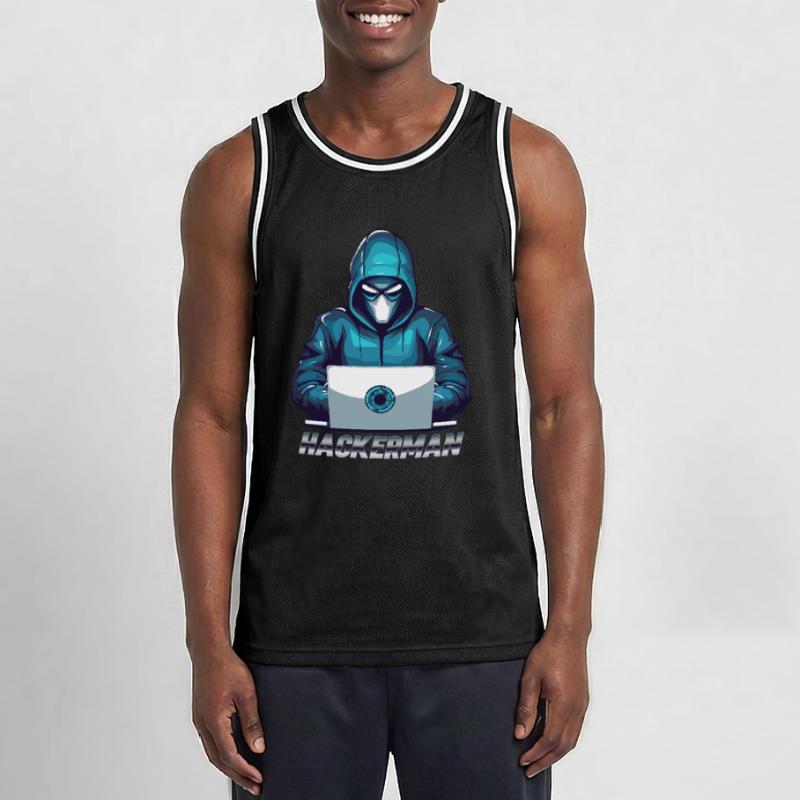 hacker meme cyber security hacking hackman Men's Basketball Jersey