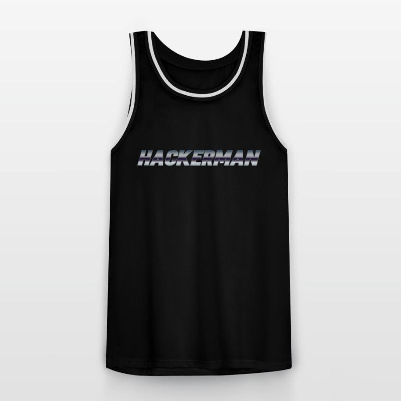 Hackerman Meme Hacking Funny Hacker Men's Basketball Jersey