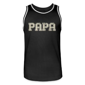Dad Retro Dad Vintage Dad - Men's Basketball Jersey - black/white - Front - AI Model Male 185 dark (185cm)