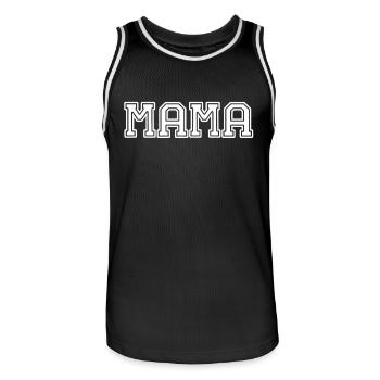 Maman Parents Match Look Maman - Maillot de basket Homme - noir/blanc - Devant - AI Model Male 185 dark (185cm)