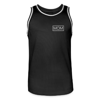 Maman Logo Parents Partenaire Look Fête des Mères Maman - Maillot de basket Homme - noir/blanc - Devant - AI Model Male 185 dark (185cm)
