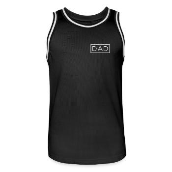Dad Logo Parents Dating Look Father's Day Dad - Men's Basketball Jersey - black/white - Front - AI Model Male 185 dark (185cm)