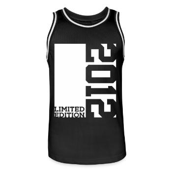 14TH BIRTHDAY LIMITED EDITION 2012 - Men's Basketball Jersey - black/white - Front - AI Model Male 185 dark (185cm)