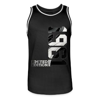 ÉDITION LIMITÉE 65E ANNIVERSAIRE 1961 - Maillot de basket Homme - noir/blanc - Devant - AI Model Male 185 dark (185cm)