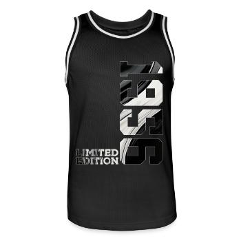 ÉDITION LIMITÉE 70E ANNIVERSAIRE 1956 - Maillot de basket Homme - noir/blanc - Devant - AI Model Male 185 dark (185cm)