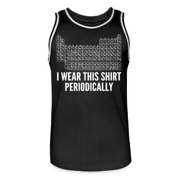 Periodensystem Chemie Humor Wissenschaft Geek - Männer Basketball-Trikot - Schwarz/Weiß - Vorne - AI Model Male 185 dark (185cm)