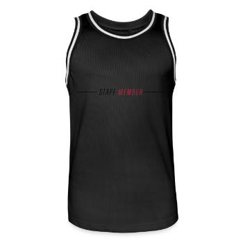 Membre du personnel - Maillot de basket Homme - noir/blanc - Devant - AI Model Male 185 dark (185cm)