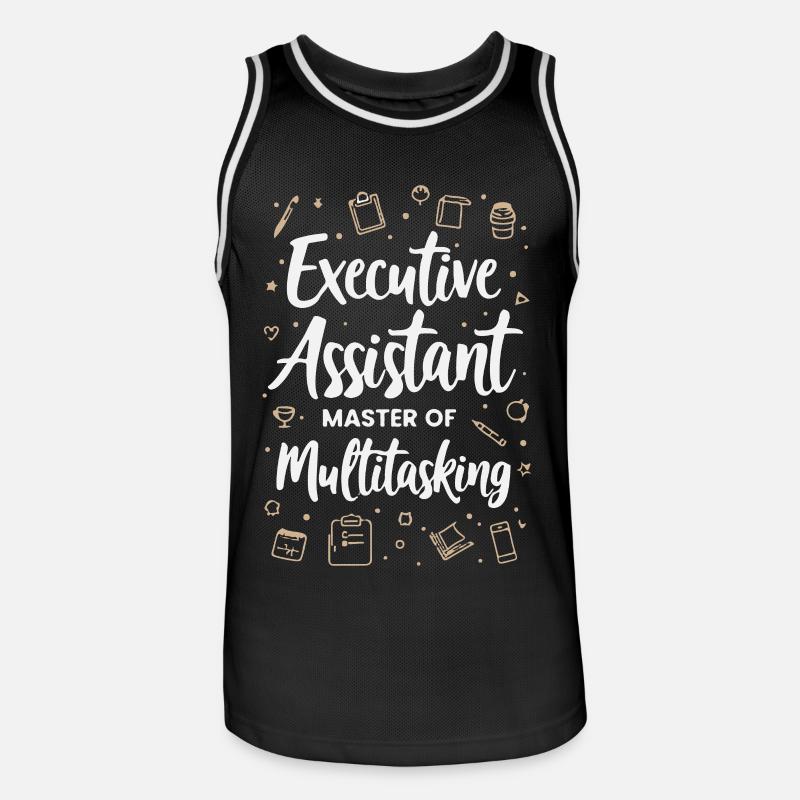 Assistent der Geschäftsführung Multitasking Expert - Männer Basketball-Trikot - Schwarz/Weiß