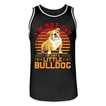 Je ne suis pas gros, je suis juste un petit bouledogue - Maillot de basket Homme - noir/blanc - Devant - AI Model Male 185 dark (185cm)