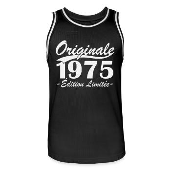 Originale 1975 édition limitée - Maillot de basket Homme - noir/blanc - Devant - AI Model Male 185 dark (185cm)