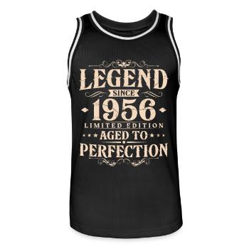 Légende depuis 1956 Vintage Born Birthday - Maillot de basket Homme - noir/blanc - Devant - AI Model Male 185 dark (185cm)