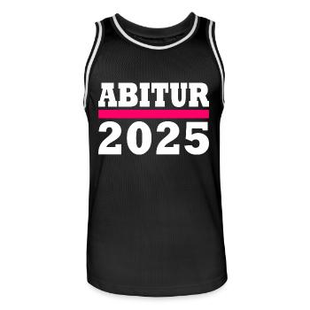 Abitur 2025 - Men's Basketball Jersey - black/white - Front - AI Model Male 185 dark (185cm)