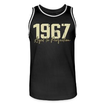 Original 1967 Rétro 1967 Cadeau d’anniversaire 1967 - Maillot de basket Homme - noir/blanc - Devant - AI Model Male 185 dark (185cm)