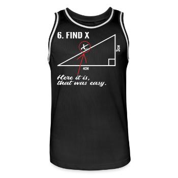 Suchen x - Männer Basketball-Trikot - Schwarz/Weiß - Vorne - AI Model Male 185 dark (185cm)