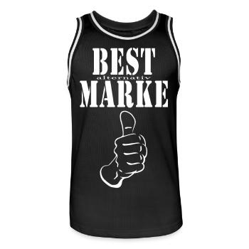 MEILLEURE alternative BRAND pouce levé - Maillot de basket Homme - noir/blanc - Devant - AI Model Male 185 dark (185cm)