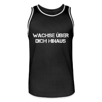 Grandir au-delà de soi-même - Maillot de basket Homme - noir/blanc - Devant - AI Model Male 185 dark (185cm)