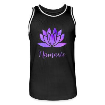 Namaste - Männer Basketball-Trikot - Schwarz/Weiß - Vorne - AI Model Male 185 dark (185cm)