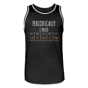 Periodisch brauche ich Koffein - Männer Basketball-Trikot - Schwarz/Weiß - Vorne - AI Model Male 185 dark (185cm)