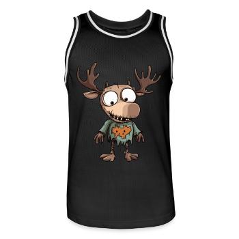 Orignal Halloween Drôle Zombie - Maillot de basket Homme - noir/blanc - Devant - AI Model Male 185 dark (185cm)