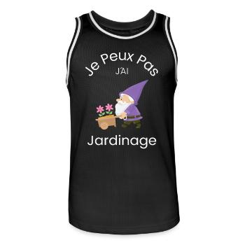 Jardinage Jardin Cadeau Jardinier - Maillot de basket Homme - noir/blanc - Devant - AI Model Male 185 dark (185cm)