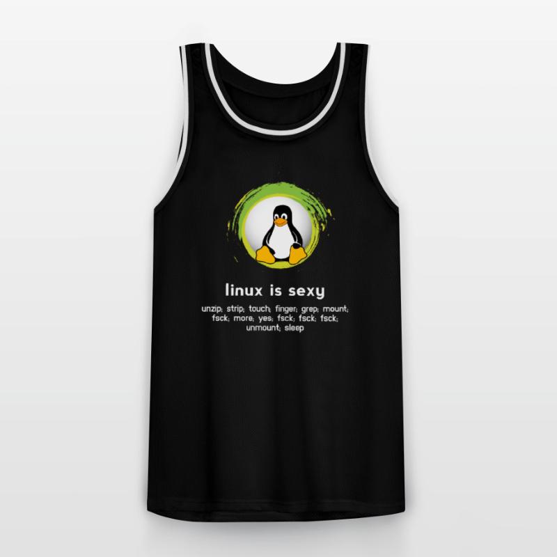 Computer System Penguin Nerd pc inside code admin Men's Basketball Jersey