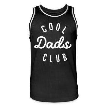 Cool Dads Club Family Matching Funny Father's Day - Men's Basketball Jersey - black/white - Front - AI Model Male 185 dark (185cm)