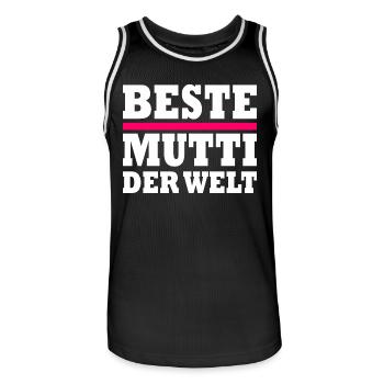 Beste mutti der welt - Männer Basketball-Trikot - Schwarz/Weiß - Vorne - AI Model Male 185 dark (185cm)