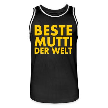 Beste mutti der welt - Männer Basketball-Trikot - Schwarz/Weiß - Vorne - AI Model Male 185 dark (185cm)