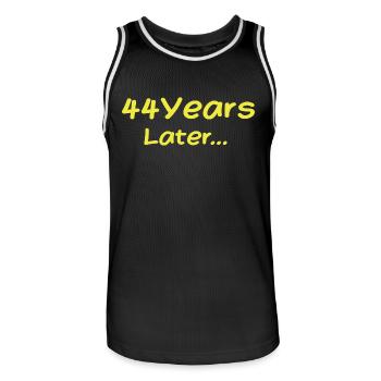 44 Years Later Funny Birthday Gifts, 44th Birthday - Maillot de basket Homme - noir/blanc - Devant - AI Model Male 185 dark (185cm)