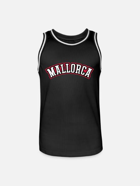 Mallorca Lettering - Men's Basketball Jersey - black/white