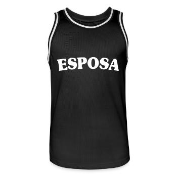 Esposa Cool Wife To Be Bride Couple Wedding Gift - Men's Basketball Jersey - black/white - Front - AI Model Male 185 dark (185cm)