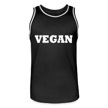 Vegan - Maillot de basket Homme - noir/blanc - Devant - AI Model Male 185 dark (185cm)