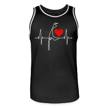 Sylt Skyline Nordsee Herzschlag Nordfriesen Sylter - Männer Basketball-Trikot - Schwarz/Weiß - Vorne - AI Model Male 185 dark (185cm)