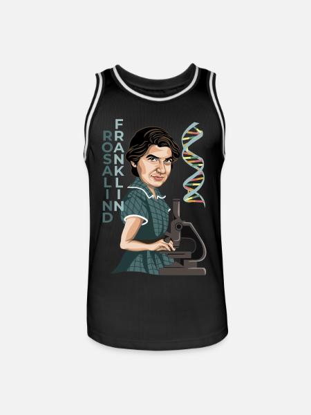 Rosalind Franklin - Männer Basketball-Trikot - Schwarz/Weiß