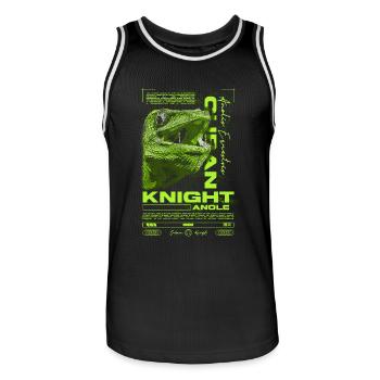 Cuban Knight Anole Reptile Keeper Lizard - Men's Basketball Jersey - black/white - Front - AI Model Male 185 dark (185cm)