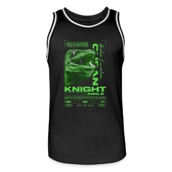 Cuban Knight Anole Reptile Keeper Lizard - Men's Basketball Jersey - black/white - Front - AI Model Male 185 dark (185cm)