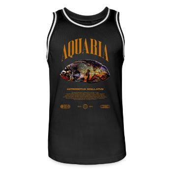 Oscar Fish Keeper Moderne Streetwear - Männer Basketball-Trikot - Schwarz/Weiß - Vorne - AI Model Male 185 dark (185cm)