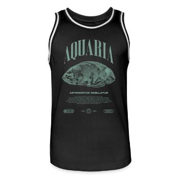 Oscar Fish Keeper Moderne Streetwear - Männer Basketball-Trikot - Schwarz/Weiß - Vorne - AI Model Male 185 dark (185cm)