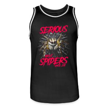 Ernsthaft über Jumping Spiders Pet seit 2011 - Männer Basketball-Trikot - Schwarz/Weiß - Vorne - AI Model Male 185 dark (185cm)