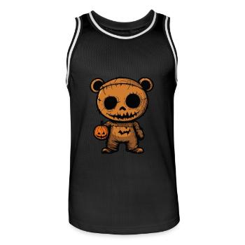 Ours Halloween Drôle Zombie - Maillot de basket Homme - noir/blanc - Devant - AI Model Male 185 dark (185cm)