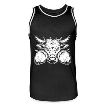 Bull Bull Boxer Boxing MMA Martial Arts - Men's Basketball Jersey - black/white - Front - AI Model Male 185 dark (185cm)