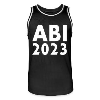 Abi 2023 - Männer Basketball-Trikot - Schwarz/Weiß - Vorne - AI Model Male 185 dark (185cm)