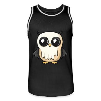 Eule Halloween Comic Geist - Männer Basketball-Trikot - Schwarz/Weiß - Vorne - AI Model Male 185 dark (185cm)
