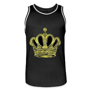 Krone Design - Men's Basketball Jersey - black/white - Front - AI Model Male 185 dark (185cm)
