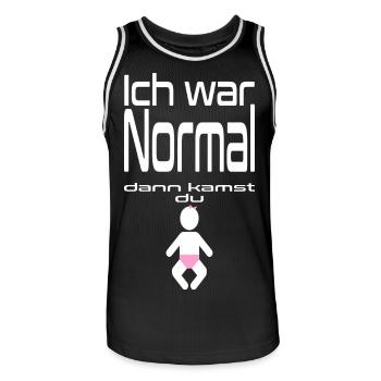 Lustiger Spruch Mädchen Baby Grafik - Männer Basketball-Trikot - Schwarz/Weiß - Vorne - AI Model Male 185 dark (185cm)