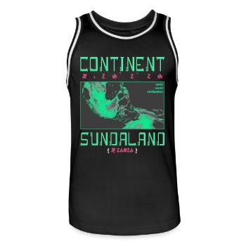 Alte Karte Kontinent Sundanesische Grafik - Männer Basketball-Trikot - Schwarz/Weiß - Vorne - AI Model Male 185 dark (185cm)