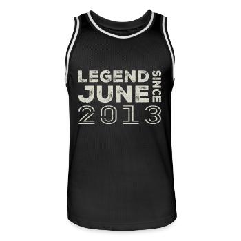 Juin 2013 Anniversaire Juin 2013 Juin Cadeau 2013 - Maillot de basket Homme - noir/blanc - Devant - AI Model Male 185 dark (185cm)
