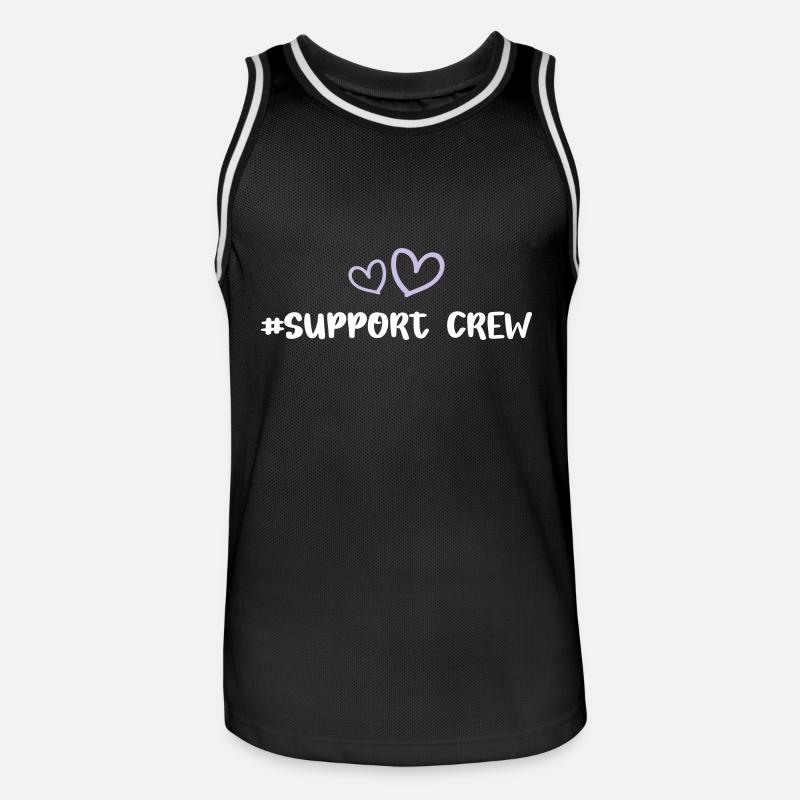 Support Crew Herz Liebe - Männer Basketball-Trikot - Schwarz/Weiß
