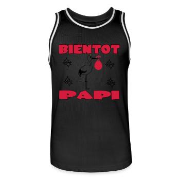 BALD OPA - Männer Basketball-Trikot - Schwarz/Weiß - Vorne - AI Model Male 185 dark (185cm)