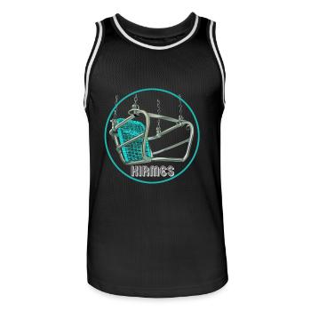 Kirmes Fan jahrmarkt Rummel Karusell godel - Männer Basketball-Trikot - Schwarz/Weiß - Vorne - AI Model Male 185 dark (185cm)